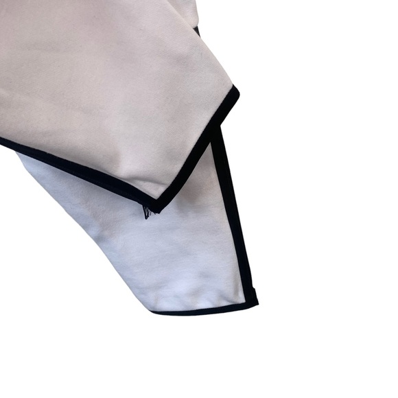 ZARA White Joggers with zipper at ankle and black trim - Picture 6 of 8